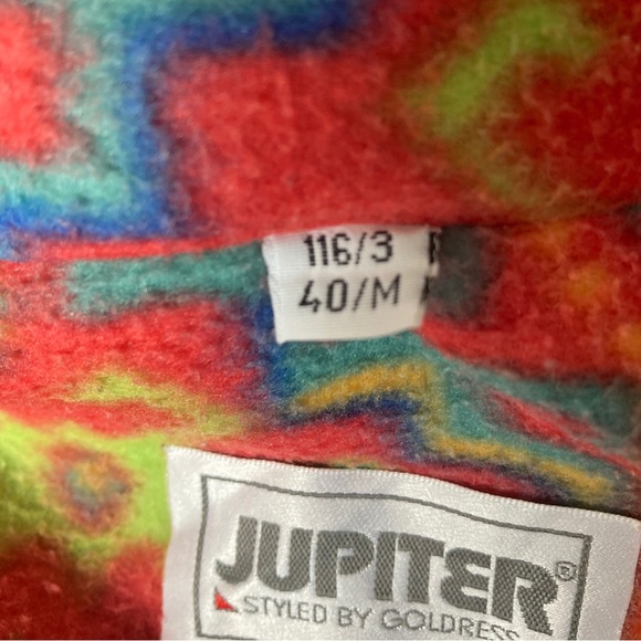 Multi-Coloured Jupiter Crazy Patterned Funky Half-Zip Fleece - Picture 12 of 13